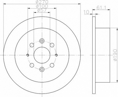 HELLA PAGID 8dd355112831 -  Тормозной диск